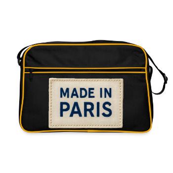 Patch Fait à Paris Tissu - Sac Retro - noir/or - Devant
