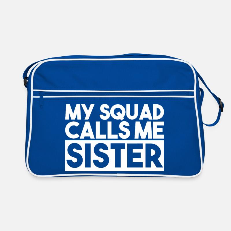Mein Trupp nennt mich Schwester Bold Typography Retro Tasche