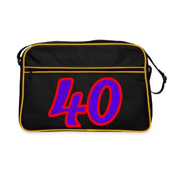 40. 40 YEARS. 40th ANNIVERSARY. 40 YEARS ANNIVERSARY. - Retro Bag - black/gold - Front