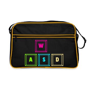 Gaming Computer Gamer Gaming Gamer - Retro Bag - black/gold - Front