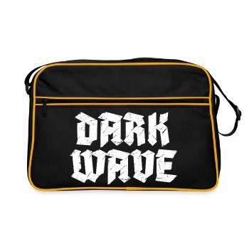 Dark Wave typography logo design - Retro Bag - black/gold - Front
