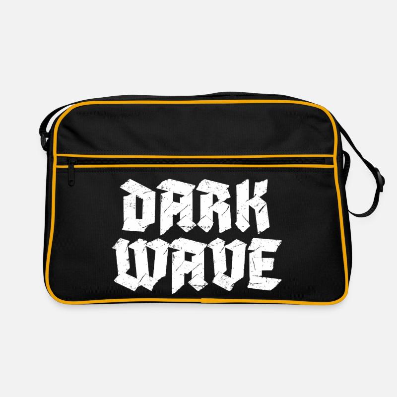 Dark Wave typography logo design Retro Bag