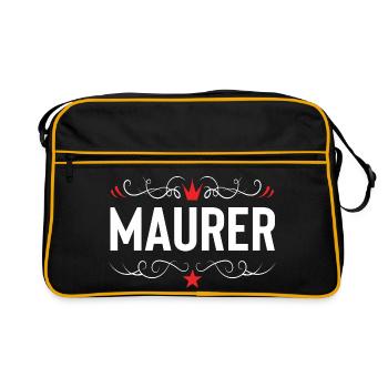 Métier de maçon - Sac Retro - noir/or - Devant