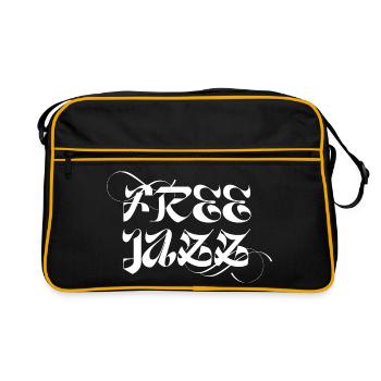 free jazz typography design - Retro Bag - black/gold - Front