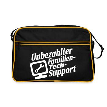 Unbezahlter Familien Tech-Support - Retro Bag - black/gold - Front