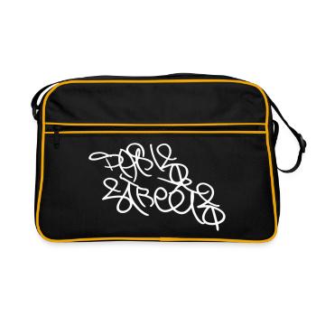 Paris Street Art Souvenir on Parisian Streets - Retro Bag - black/gold - Front