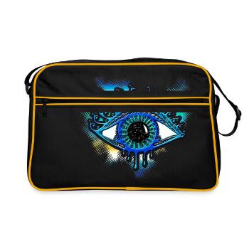 Eye - bearer of light, symbol of clarity - Sac Retro - noir/or - Devant
