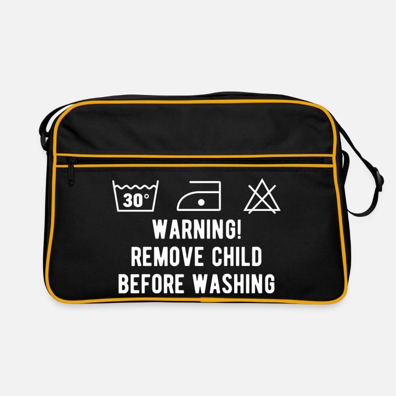 Funny washing instruction Retro Bag