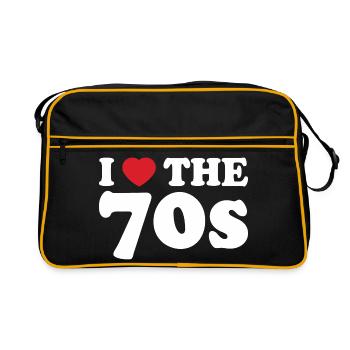 Love of the 70s - Retro Bag - black/gold - Front