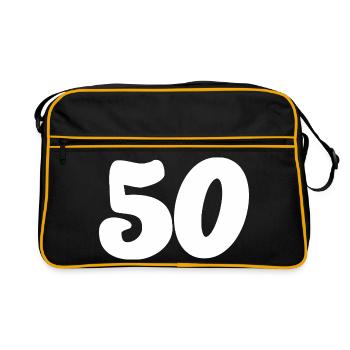 50. 50 YEARS. 50th ANNIVERSARY. 50 YEARS ANNIVERSARY. - Retro Bag - black/gold - Front