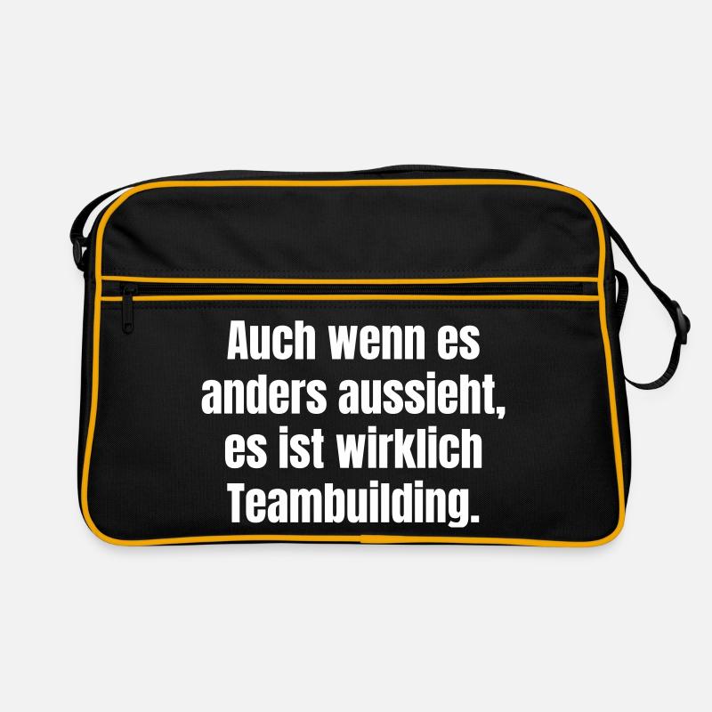 Malgré les apparences : Diction de cohésion d’équipe - Sac Retro - noir/or