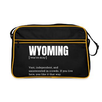 Wyoming Bold Terrain Typography - Retro Bag - black/gold - Front
