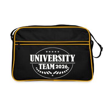 Emblème de l’équipe universitaire 2026 - Sac Retro - noir/or - Devant