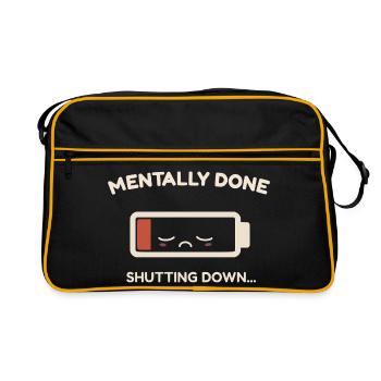 mentally done - Retro Bag - black/gold - Front