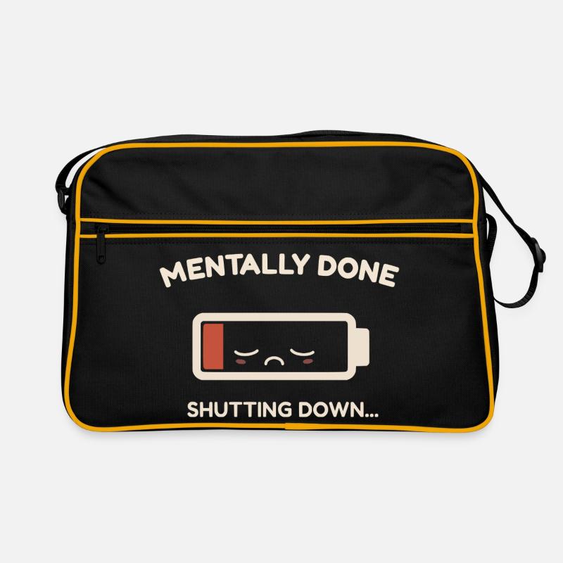 mentally done - Retro Bag - black/gold