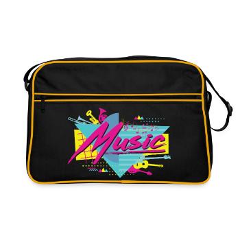Neon Music Retro Vibe - Retro Bag - black/gold - Front