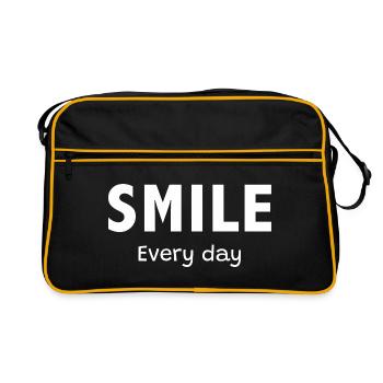 Smile Every Day - Retro Bag - black/gold - Front