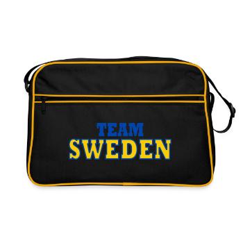 Suède - Sac Retro - noir/or - Devant