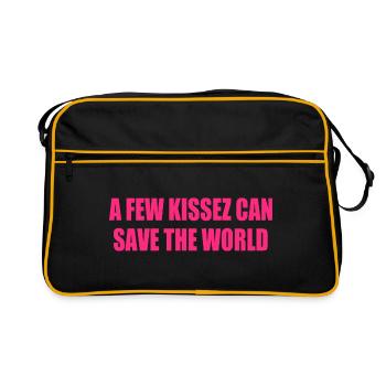 a few kissez can save the world - Sac Retro - noir/or - Devant