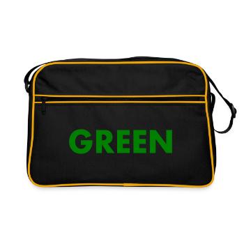 Green - Retro Tasche - Schwarz/Gold - Vorne
