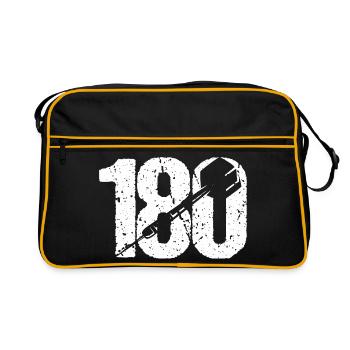 DART DARTS 180 ONEHUNDREDANDÉJOUREUR DE FLÉCHETTES RAPIDE - Sac Retro - noir/or - Devant