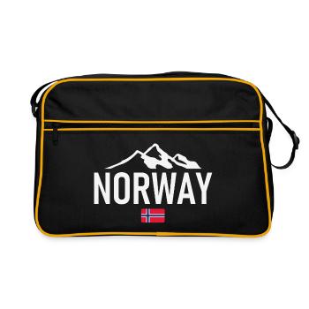 Norvège - Norvège - Norvège - Drapeau - Scandinavie - Sac Retro - noir/or - Devant
