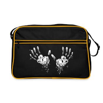 Chalk Handprint Chalk - Boulder / Climbing / Gym - Retro Bag - black/gold - Front