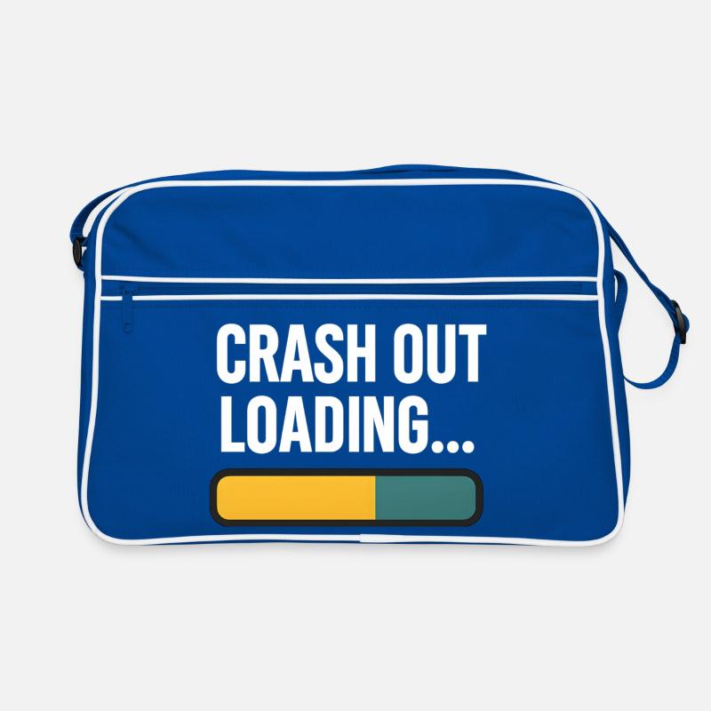 Crash Out Loading Bar, Funny Saying  Retro Bag