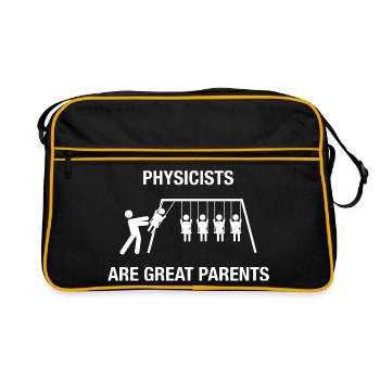 Physicien Humour Scientifique Drôle - Sac Retro - noir/or - Devant