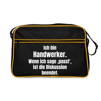 I'm a craftsman – Fits, discussion ended - Retro Bag - black/gold - Front