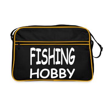Angeln - Retro Tasche - Schwarz/Gold - Vorne
