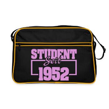 Student Self 1952 Vintage Print - Sac Retro - noir/or - Devant