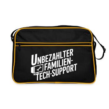 Unbezahlter Familien Tech-Support - Retro Bag - black/gold - Front