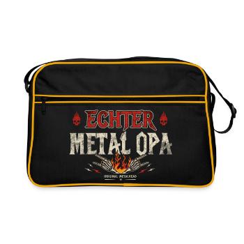 Real Metal Grandpa Heavy Metal Cadeau - Sac Retro - noir/or - Devant