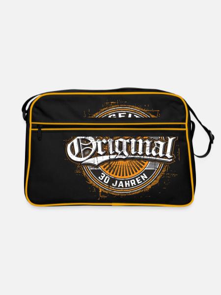 Geburtstag Original II seit 30 Jahren - Retro Tasche - Schwarz/Gold