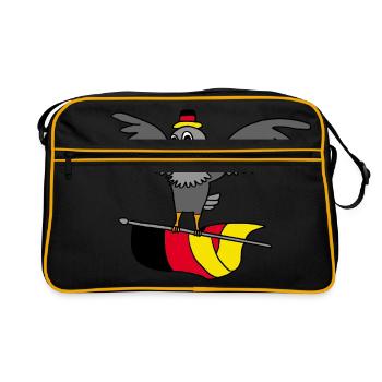 Allemagne Eagle - Sac Retro - noir/or - Devant