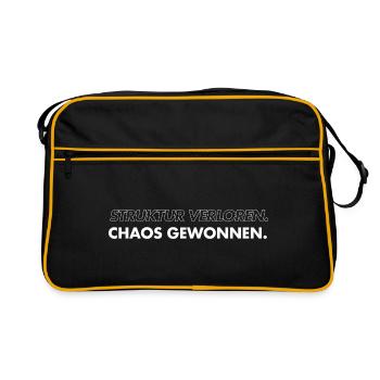 Structure lost, chaos won - Retro Bag - black/gold - Front