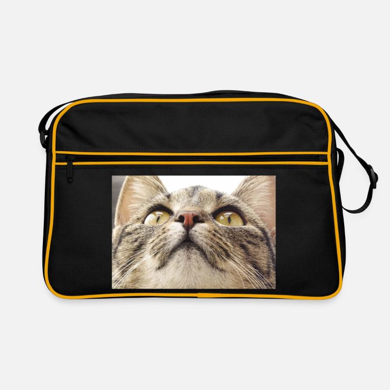 Visage de chat Minka - Sac Retro - noir/or