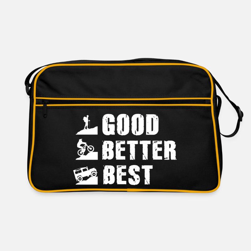 defender good better best - Retro Tasche - Schwarz/Gold