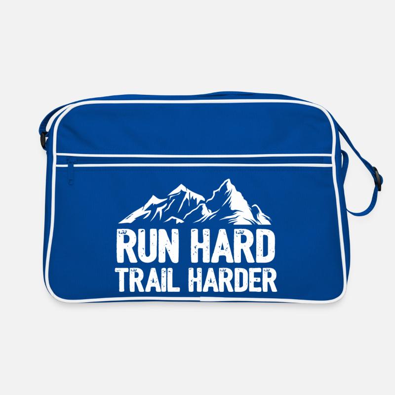 Laufen Sie hart. Härterer Trail. Retro Tasche