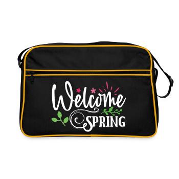 Welcome Spring - Retro Bag - black/gold - Front