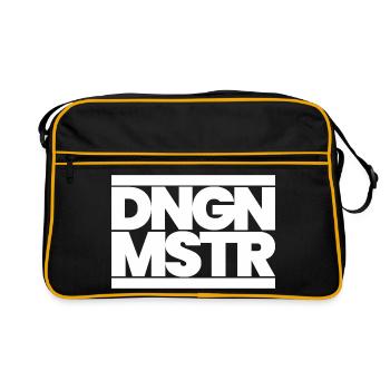 DNGN MSTR – RPG Game Master Minimal Design White - Retro Tasche - Schwarz/Gold - Vorne