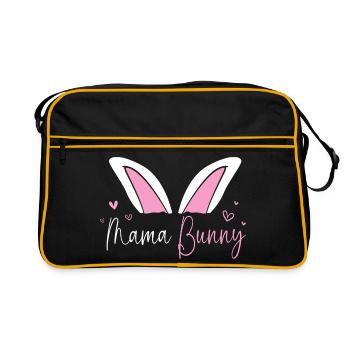Werdende Mutter Ostern Gender Reveal - Retro Tasche - Schwarz/Gold - Vorne