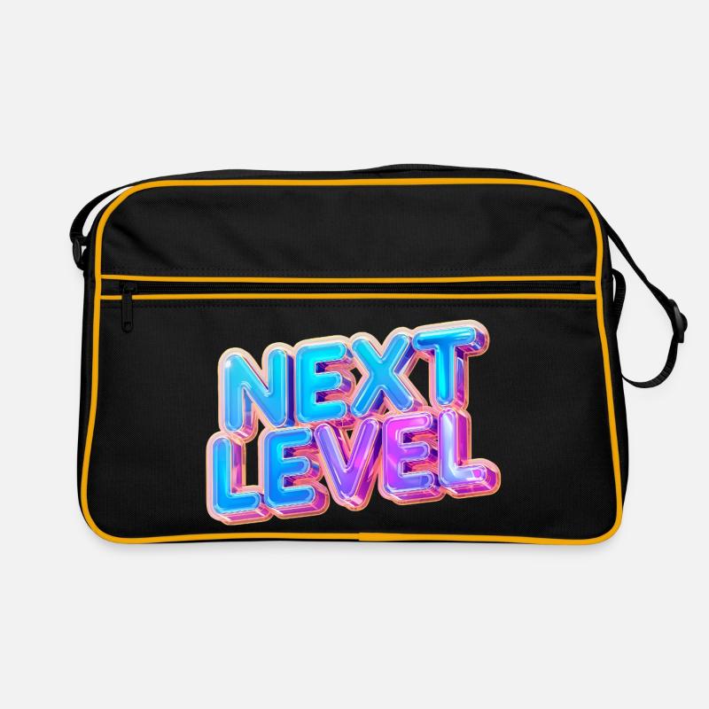 Next Level 3D Text — Bold Gradient Design Retro Bag