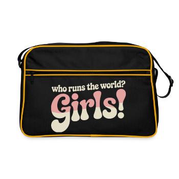Les femmes : le pouvoir qui dirige le monde, les filles, les filles : la fille - Sac Retro - noir/or - Devant