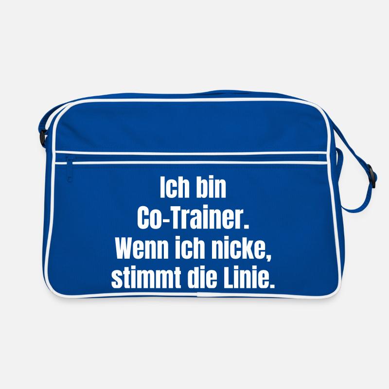 Ich bin CoTrainer Spruch Design Retro Tasche