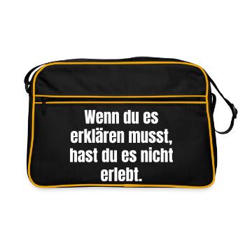 If you have to explain it - Retro Bag - black/gold - Front