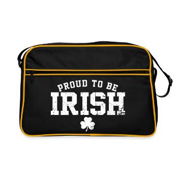Fier d’être Irlandais - Sac Retro - noir/or - Devant
