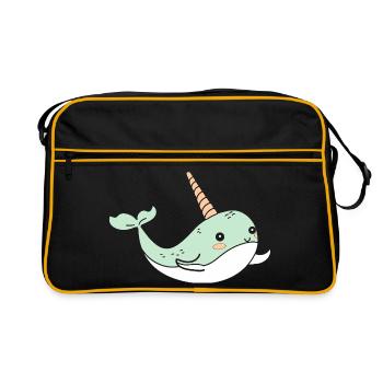 narwhal - Retro Bag - black/gold - Front