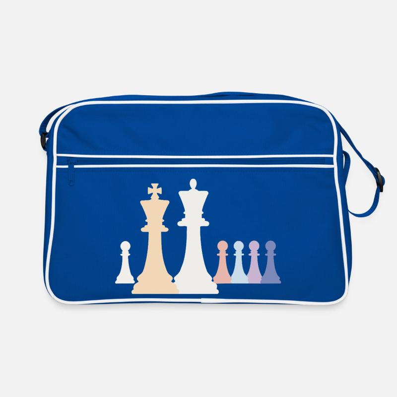 Pions d’échecs pastel Roi Dame Pion Sac Retro